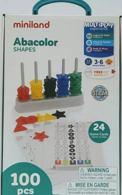 Best Miniland Abacolor shapes (100 piezas y 24 fichas)