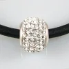 Clearance Abalorio Blanco Cristales 5 De Plata De Ley