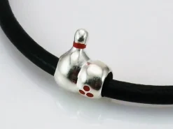 Outlet Abalorio Bolos Rojos De Plata De Ley