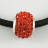 Outlet Abalorio Con Cristales Rojos 5 Y Plata De Ley