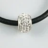 Abalorio Cristales Blancos Y Plata De Ley 4