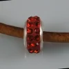 Abalorio De Cristales Rojos 2 Y Plata De Ley