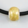 New Abalorio De Esmalte Amarillo Y Plata De Ley