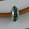 Abalorio De Plata Cristal Verde 1
