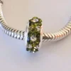 Abalorio De Plata Cristal 3 Verde