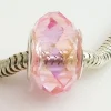 Discount Abalorio De Plata Murano Facetado Rosa