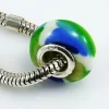 Abalorio En Plata De Ley Blanco, Azul Y Verde