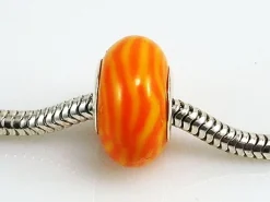 Discount Abalorio Naranja De Plata De Ley
