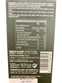 Karawan Aceite de Oliva Elizondo Premium con Trufa Negra 500 ml