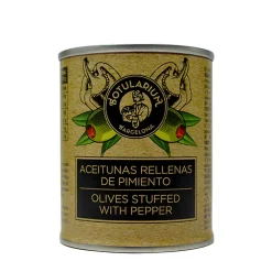 Best Botularium Aceitunas rellenas de anchoa y Aceitunas rellenas de pimiento (Pack con 5 latitas minibar de cada)