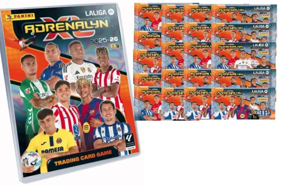 Adrenalyn XL 2025 2026 Archivador vacío + 20 sobres Colección Panini