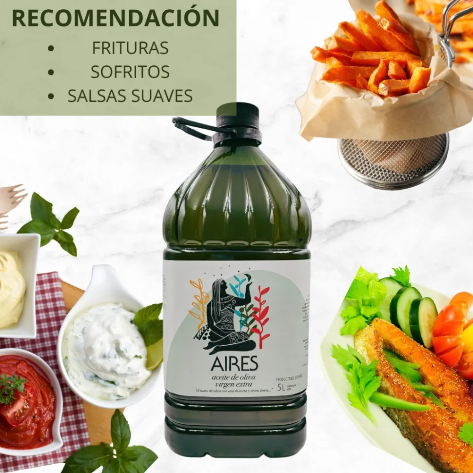 Aires Familiar Aceite de Oliva Virgen Extra - Pack 3 Garrafas de 5L