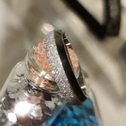 Alianza De Acero Inox Diamantado Y Negro
