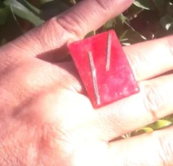 Anillo ajustable esmaltado al fuego