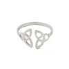Anillo doble Triqueta ajustable de acero inoxidable de 17 mm diámetro