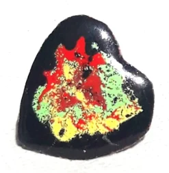 Anillo esmaltado al fuego con base de plata ajustable