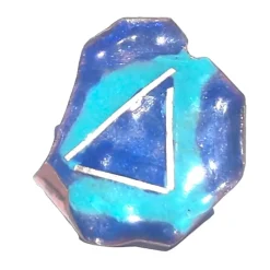 Anillo madera forma irregular con esmalte al fuego