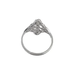 Anillo Nudo de Bruja ajustable de acero inoxidable de 17 mm diámetro