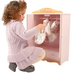 Outlet Arias Armario con cajones de Madera para ropa Muñecas rosa serie Nature de