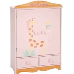 Outlet Arias Armario con cajones de Madera para ropa Muñecas rosa serie Nature de