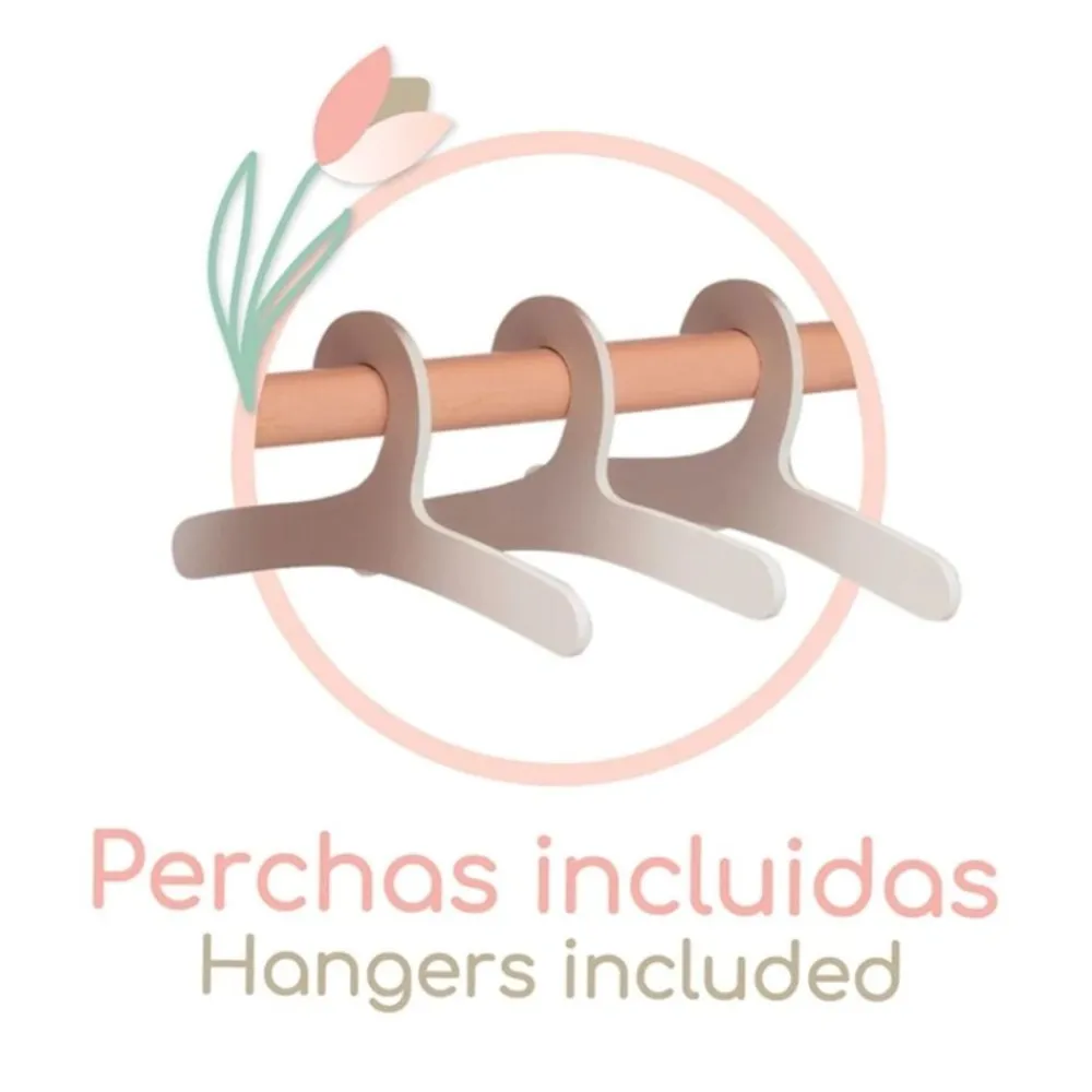 Sale Decuevas Toys Armario de Madera para Muñecas Tulipe con Perchas DeCuevas