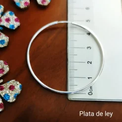 Sale Aros De Plata De Ley Finos 45 Mm.