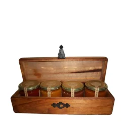 Clearance Cal Violí Baúl de madera con mermeladas - 4x340 ml