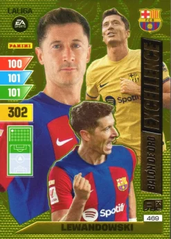 Outlet Panini España Balón de Oro Excellence Robert Lewandowski 469 FC Barcelona cromo Adrenalyn XL 2023 2024 La liga 23/24