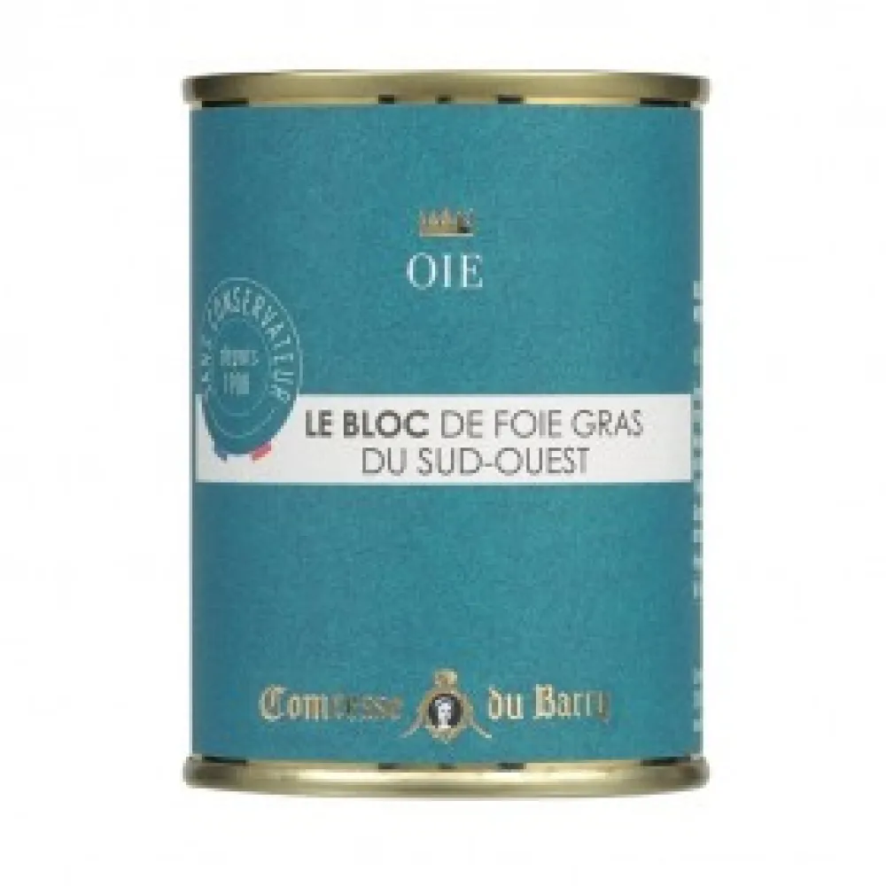 New Casa Hermo Delicatessen Bloc de foie gras de oca IGP Comtesse du Barry - Lata 100 g