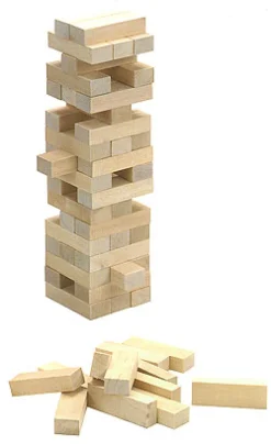 Block a Block de madera natural