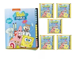 Best PANINI Bob Esponja Álbum de cromos vacío y 5 sobres Colección 2024 pegatinas