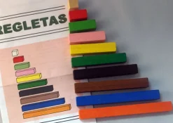 Bolsa de 60 regletas de madera de distinto tamaño (1x1 cm)