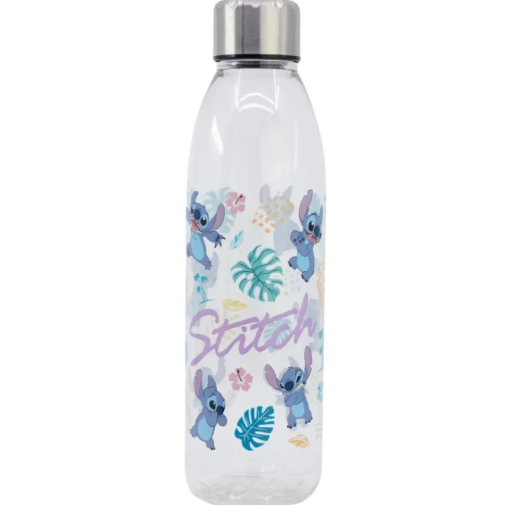 Stor Botella Transparente Aqua Stitch con Tapón de Seguridad 975ml