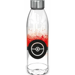 Outlet Stor Botella Transparente Aqua Pokémon Pokeball con Tapón De Seguridad 980ml