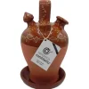 Online Cerámica Rambleña Botijo de barro filo rojo - 18x18x32 cm - 3.5 L