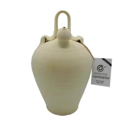 Botijo de barro tradicional rambleño