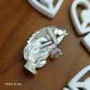Broche-Colgante Pez De Plata De Ley Y Nácar