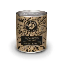 Cacahuete recubierto de chocolate y Cacahuete salado con miel (Pack con 5 latitas minibar de cada)
