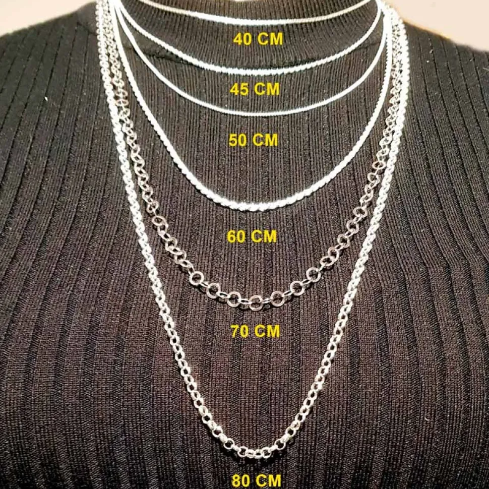 Cadena 40 Cm. Marina De Plata De Ley 925