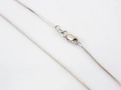 Cadena Cuadrada De Plata De Ley En 40 Cm.
