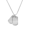 Sale Cadena De Acero Con Doble Placa De Acero Mate