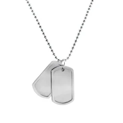Sale Cadena De Acero Con Doble Placa De Acero Mate