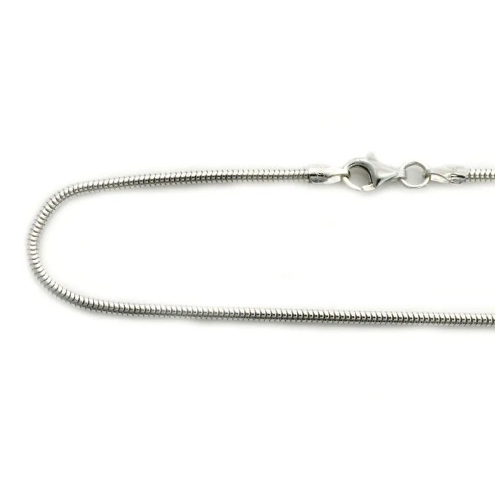Cadena De Plata Cola De Raton 80 Cm. Y 1,8 Mm.grosor