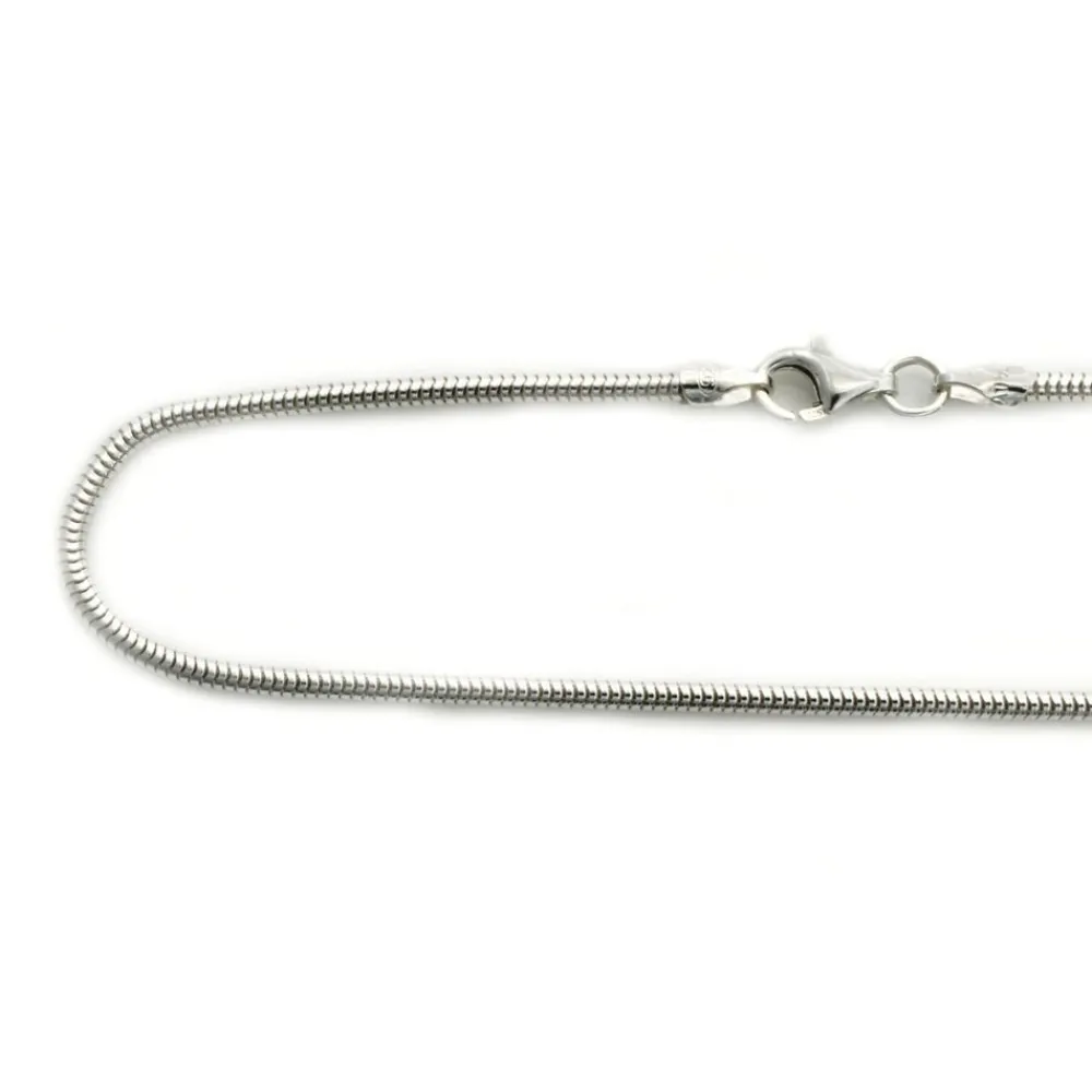Cadena De Plata Cola De Raton 70 Cm Y 1.8 Mm Grosor