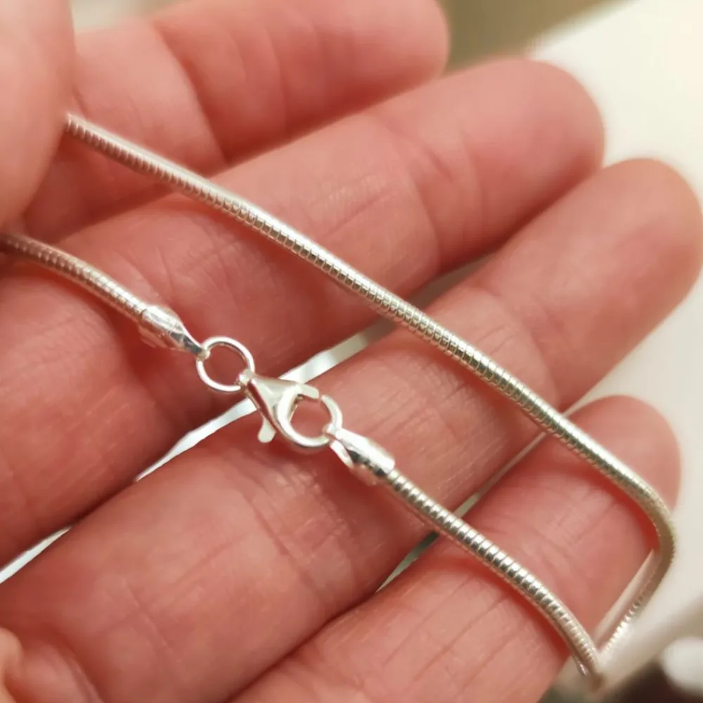 Cadena De Plata Cola De Raton 70 Cm Y 1.8 Mm Grosor