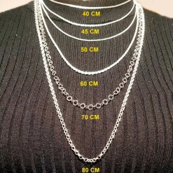 Best Cadena De Plata De Ley 3 + 1 Lapidada 60 Cm.