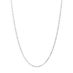 Cadena Diamantada De Plata De Ley 40 Cm.