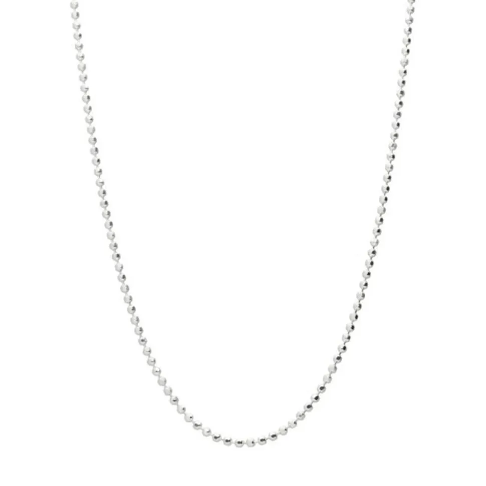 Cadena Diamantada De Plata De Ley 40 Cm.
