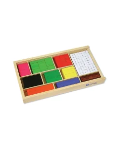 Clearance Andreu Toys Caja de regletas de madera de 308 piezas (Fraction Bars)