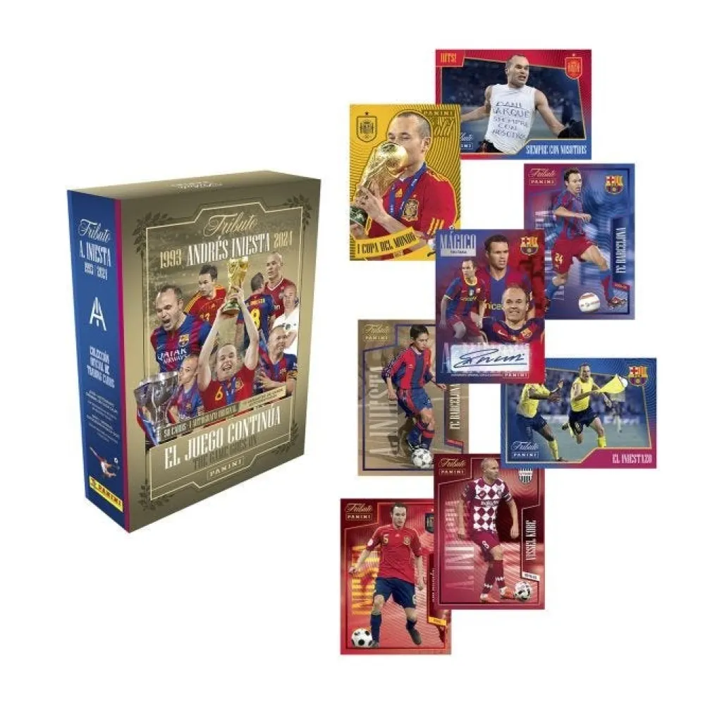 Best PANINI Caja Tributo Andrés Iniesta El Juego Continúa Precintada Firma Asegurada